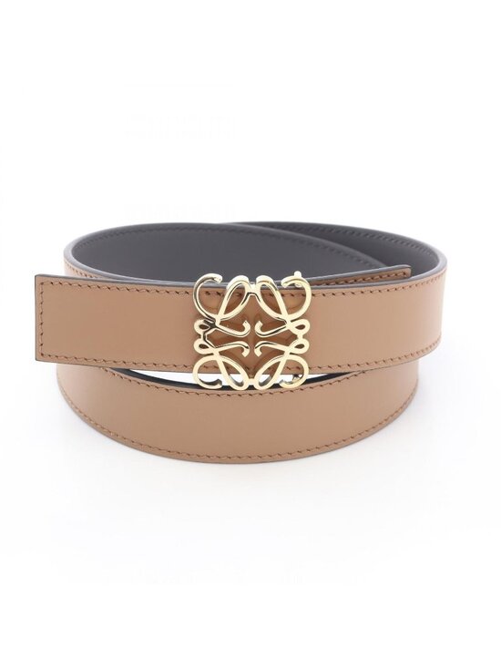 Loewe Belt Reversible Anagram Bombe Gold Tan Leather main image 4